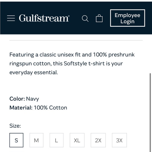 Gulfstream branded Aircraft Silhouette Tee in Navy, Size M - Picture 5 of 6